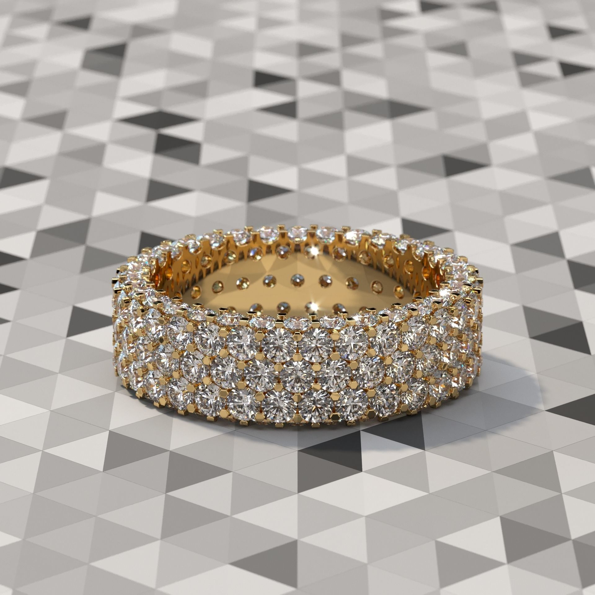 Demo collection Endless Rings US7 2mm GEM 3D print model_9