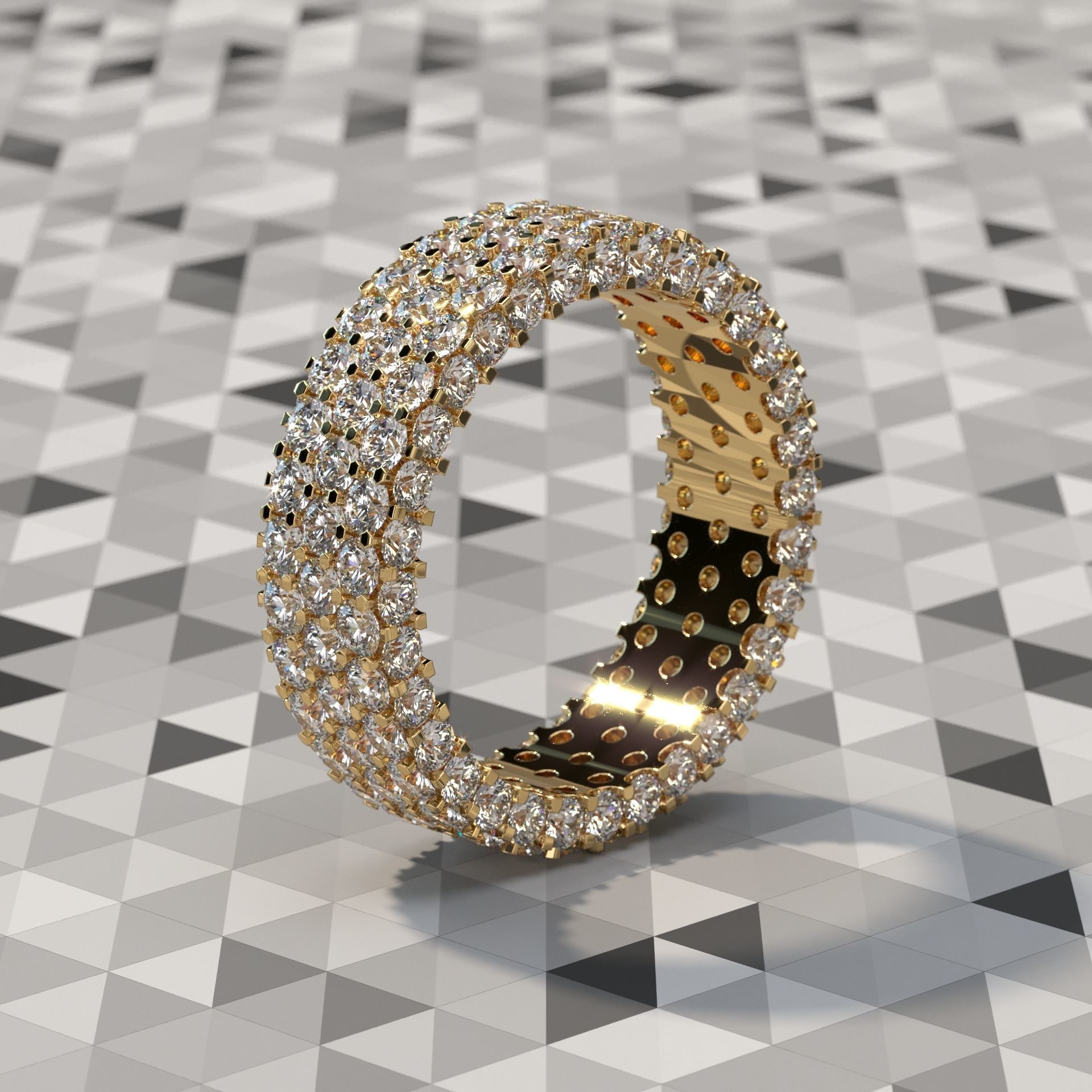 Demo collection Endless Rings US7 2mm GEM 3D print model_19