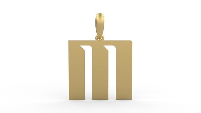 Initial Letters Pendant Sportage M 3D print model
