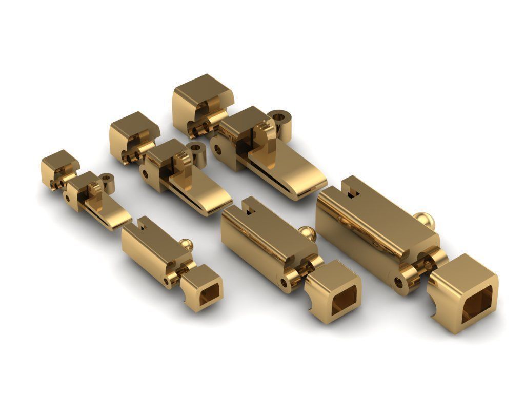 3 size  SQUARE LOCK FOR CHAIN JUST STL 3D model_3