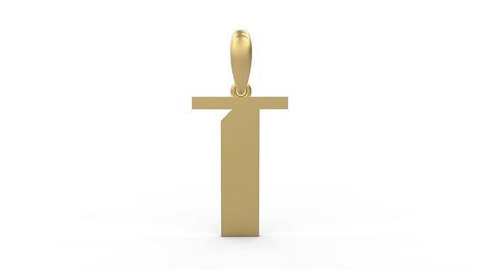 Initial Letters Pendant Sportage T 3D print model