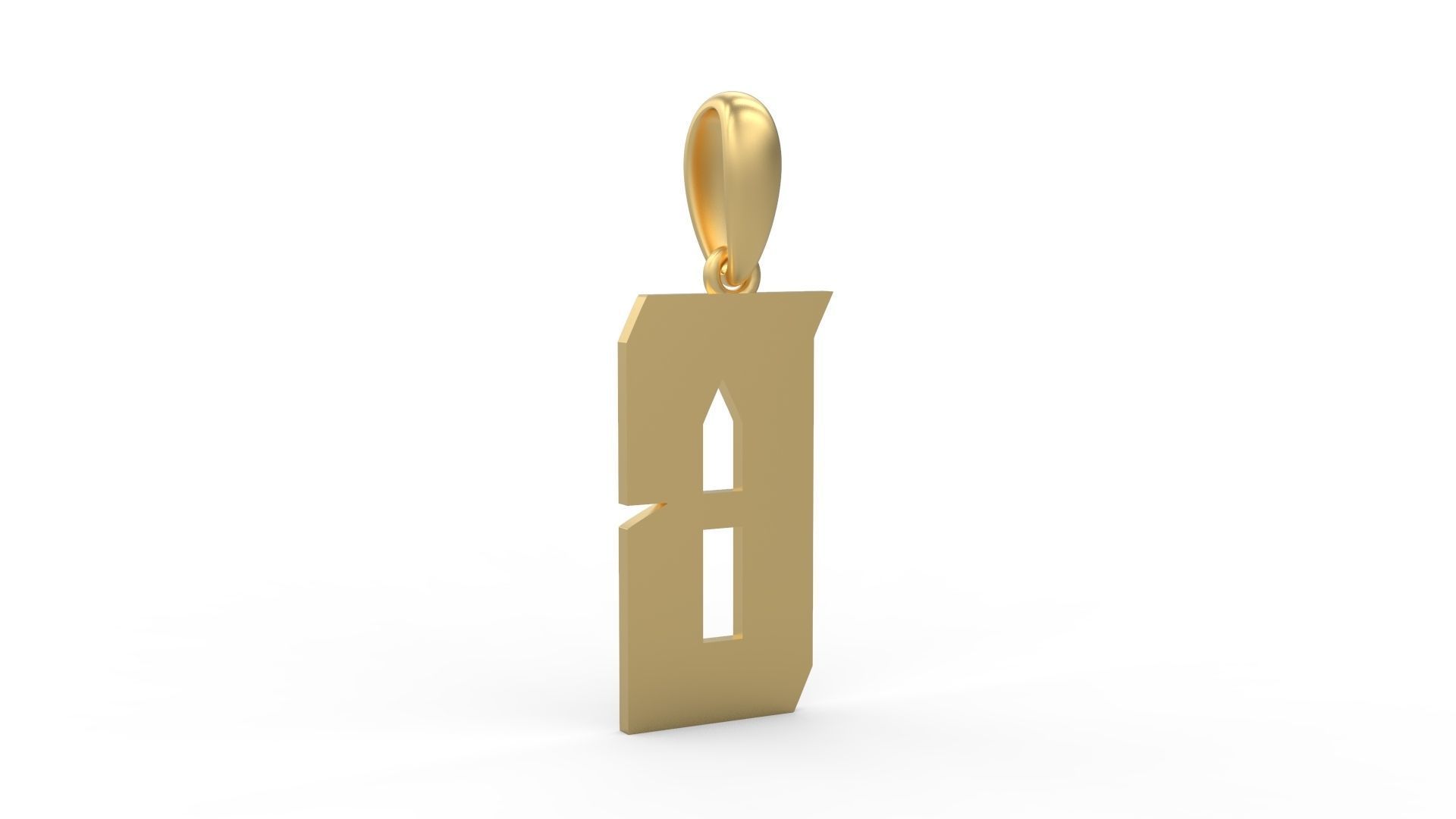 Initial Letters Pendant Muntela B 3D print model_3