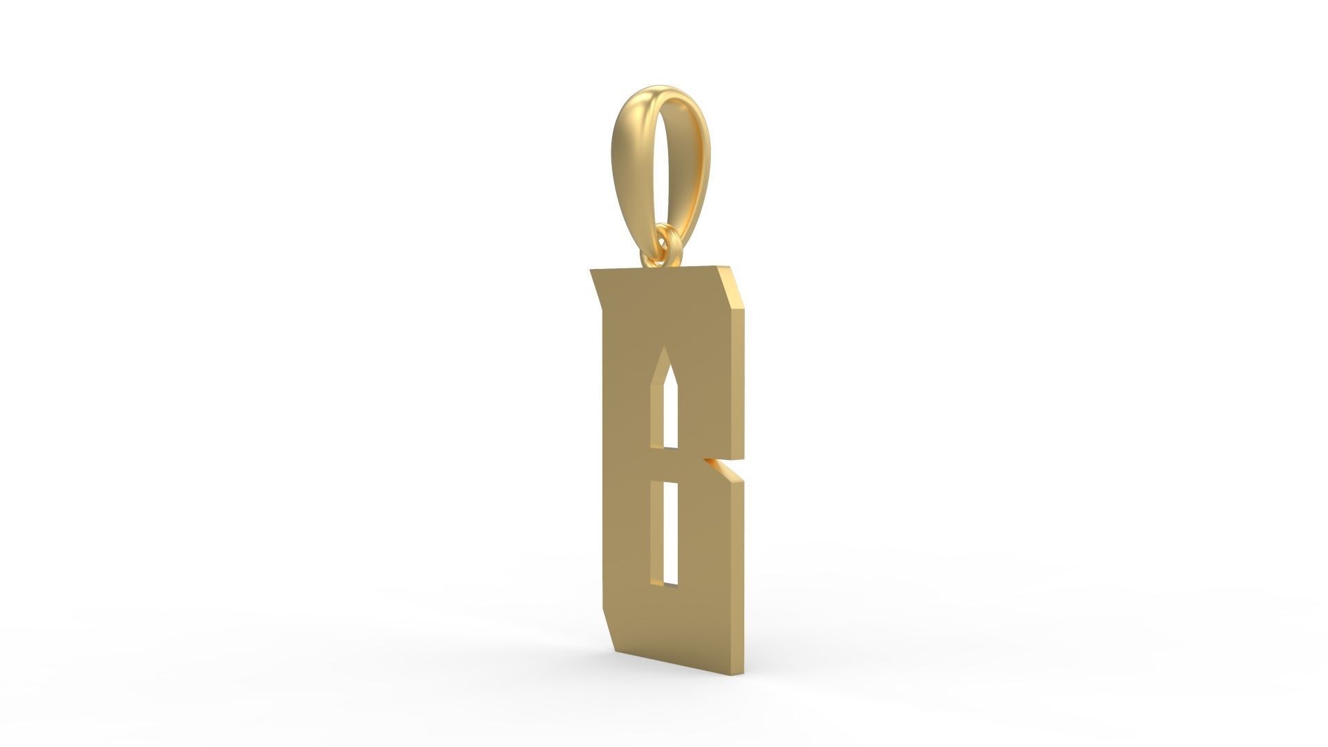Initial Letters Pendant Muntela B 3D print model_1