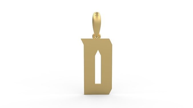 Initial Letters Pendant Muntela D 3D print model