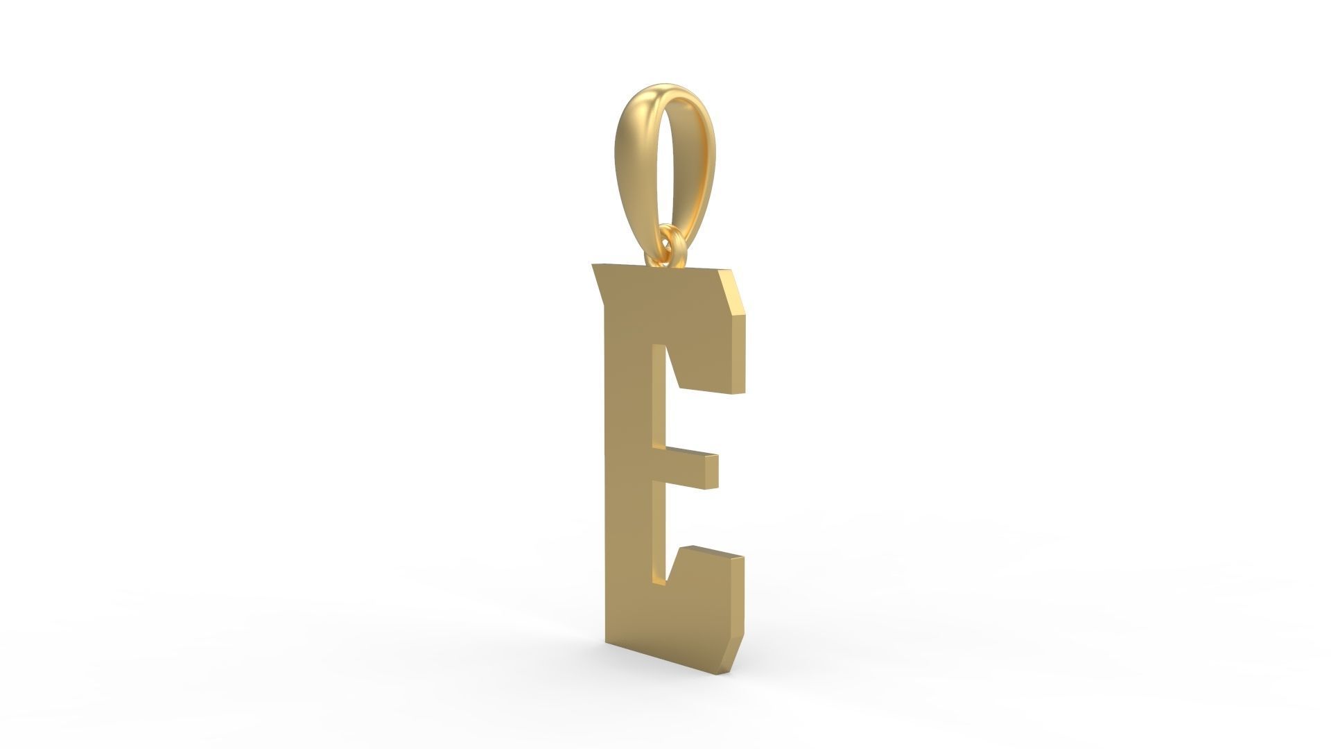 Initial Letters Pendant Muntela E 3D print model_1
