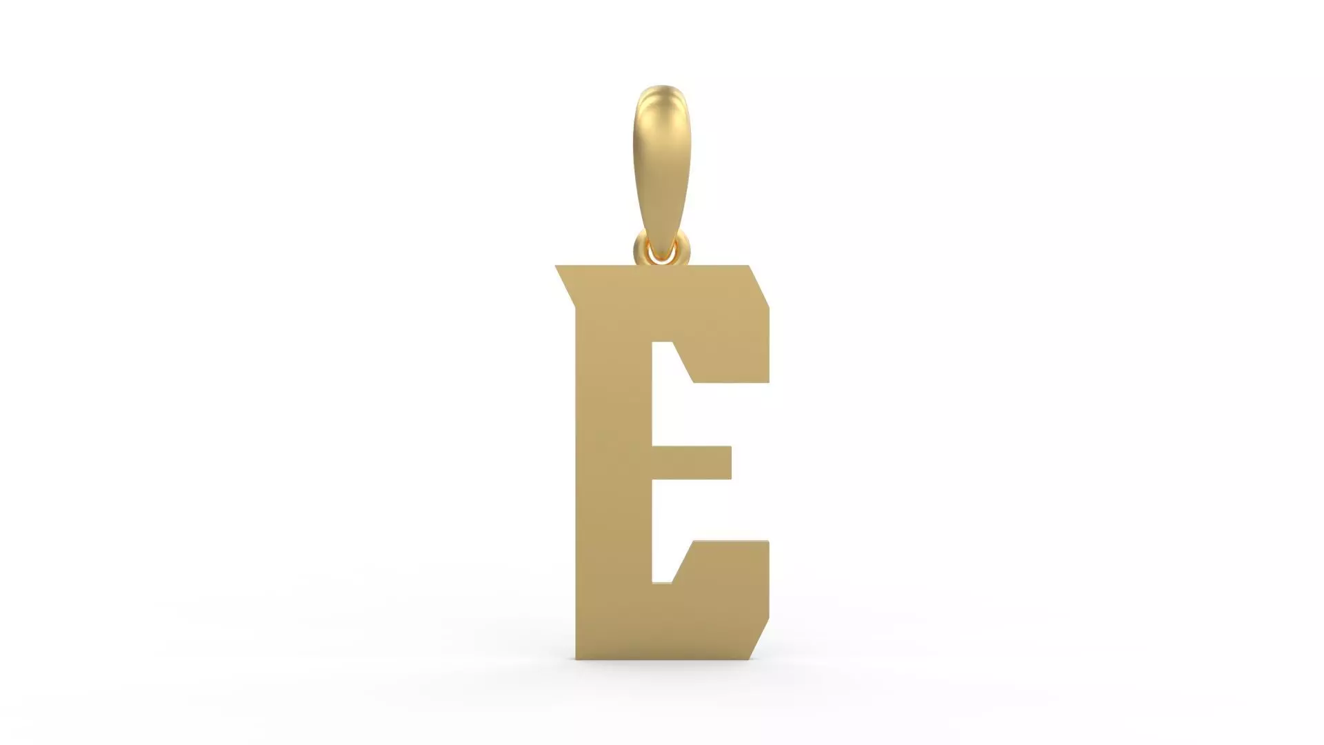 Initial Letters Pendant Muntela E 3D print model_0