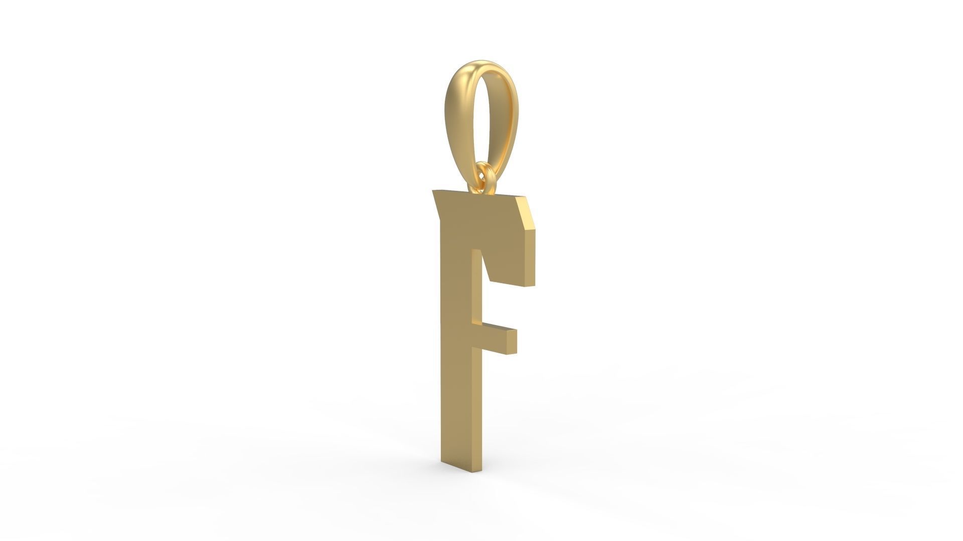 Initial Letters Pendant Muntela F 3D print model_1