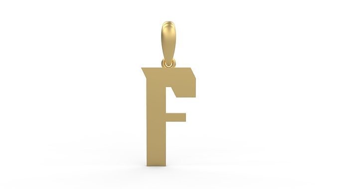 Initial Letters Pendant Muntela F 3D print model