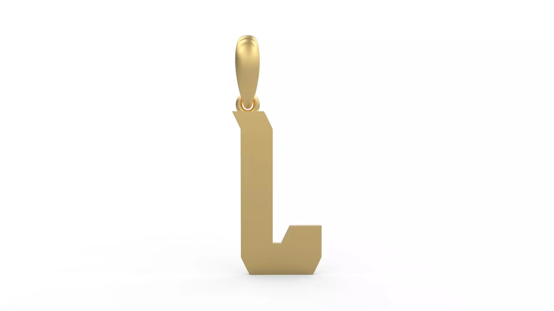 Initial Letters Pendant Muntela L 3D print model_0