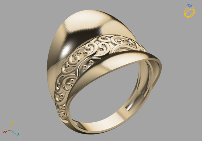 Women Plain Ring STL Models Womens Ring 3dmodels 3D print model 3D print model_4