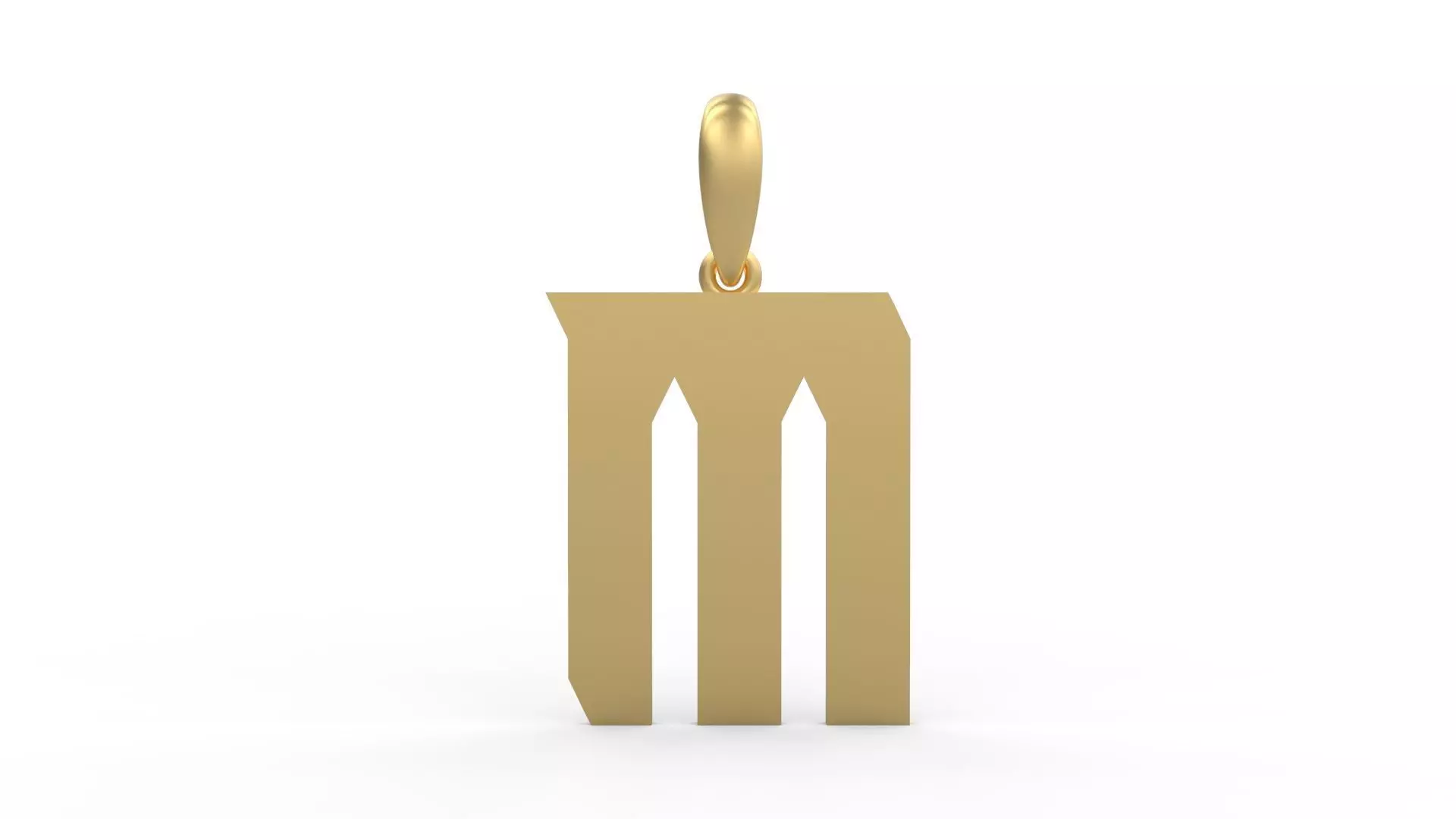Initial Letters Pendant Muntela M 3D print model_0