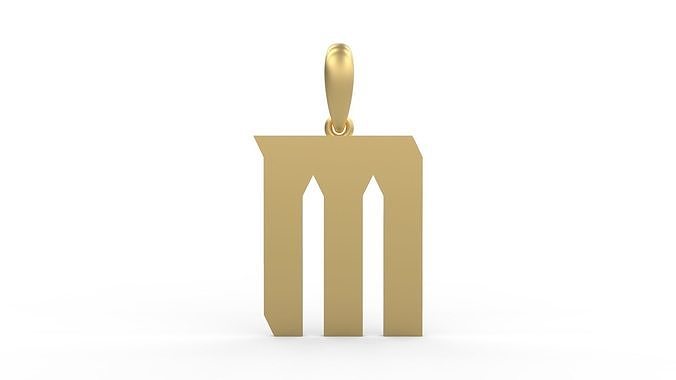 Initial Letters Pendant Muntela M 3D print model