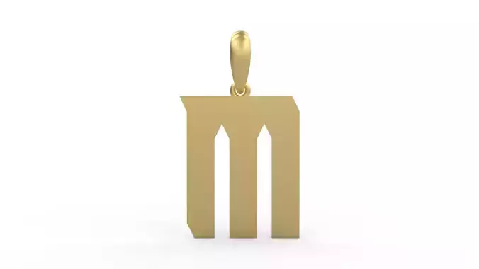 Initial Letters Pendant Muntela M 3D print model