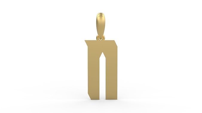 Initial Letters Pendant Muntela N 3D print model