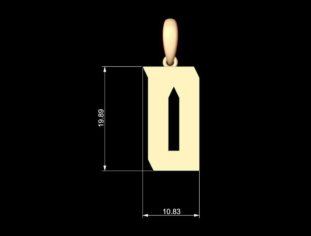 Initial Letters Pendant Muntela O 3D print model_5