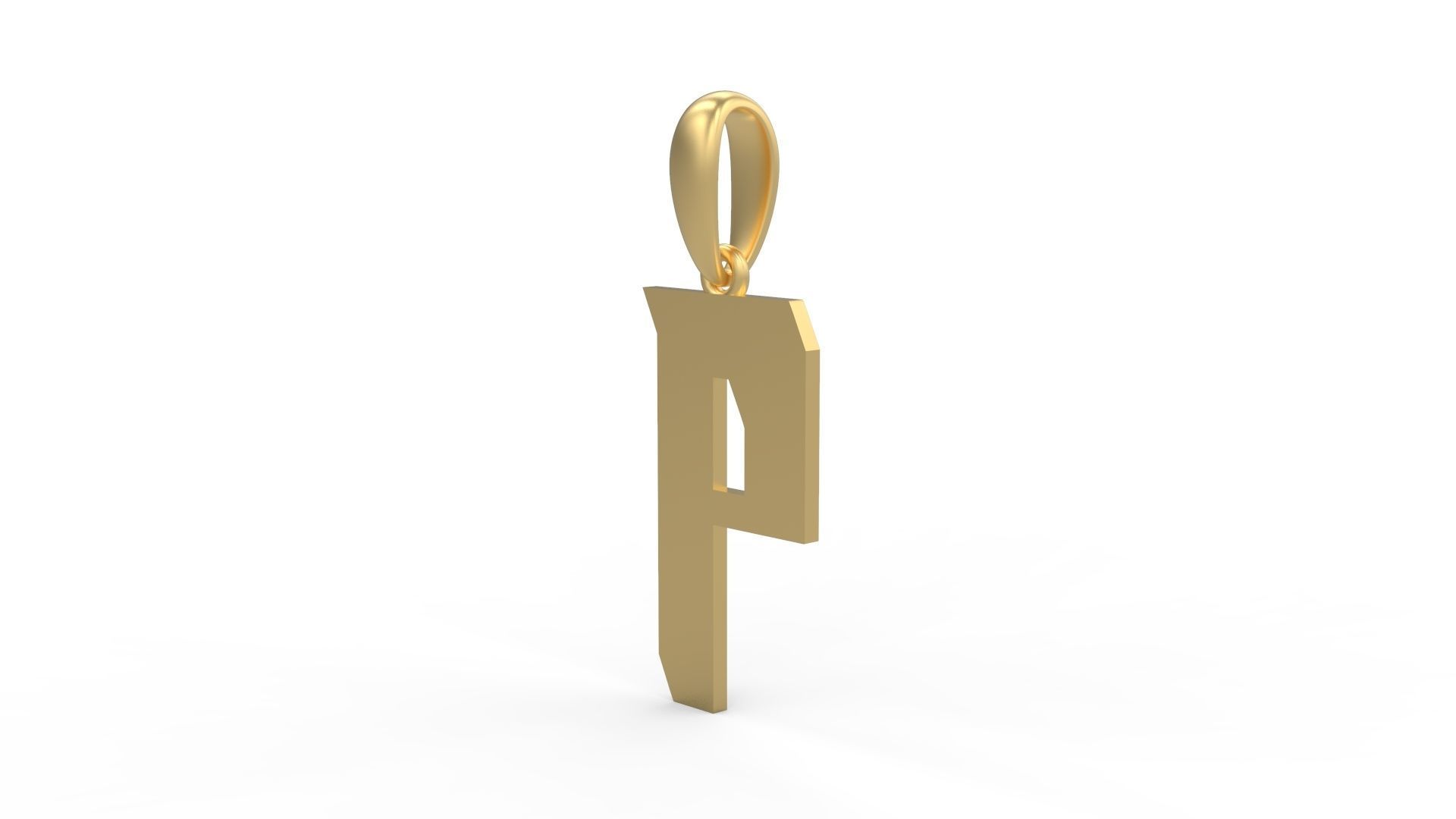 Initial Letters Pendant Muntela P 3D print model_1