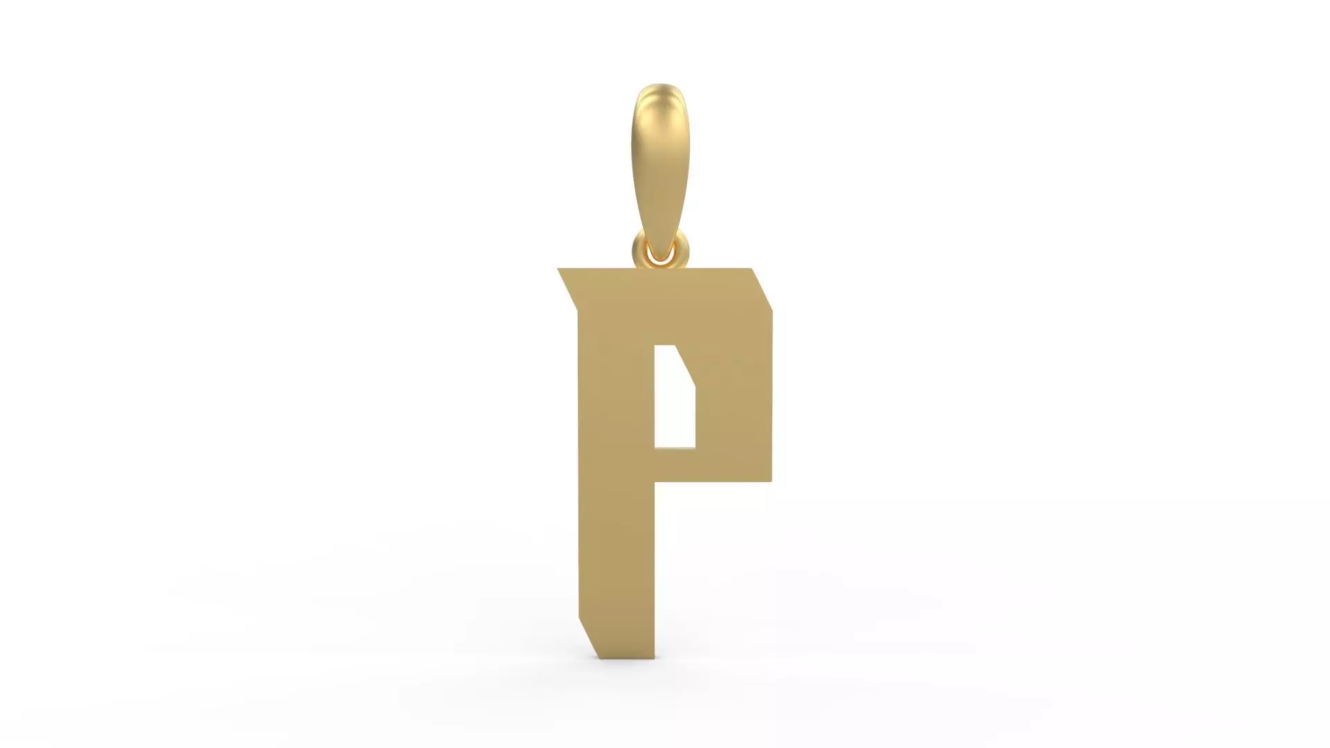 Initial Letters Pendant Muntela P 3D print model_0