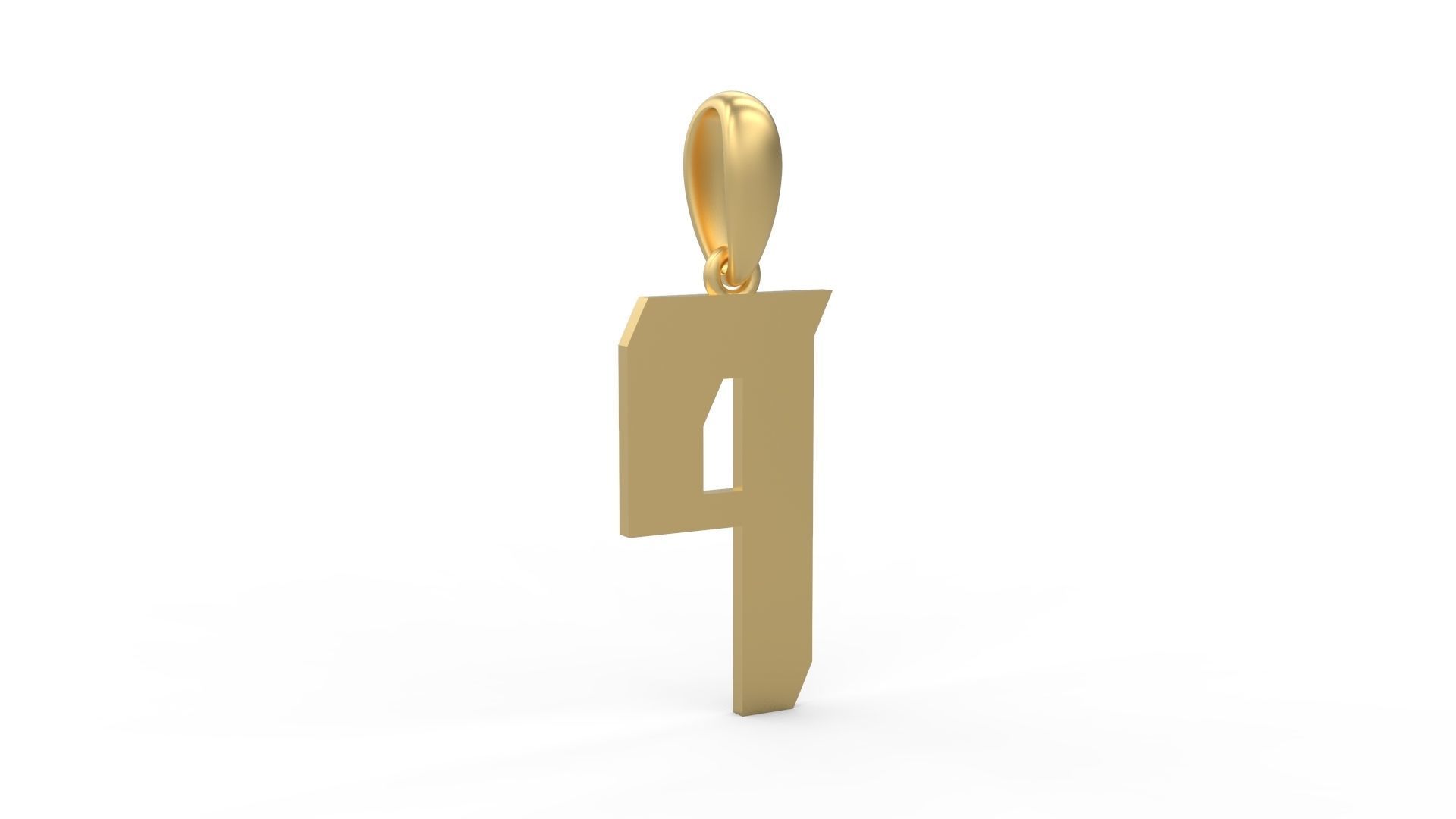 Initial Letters Pendant Muntela P 3D print model_3