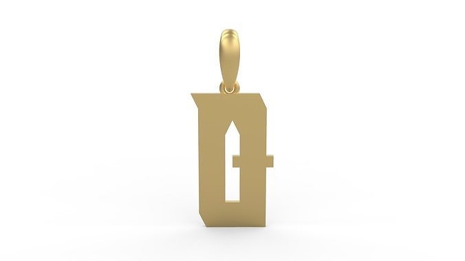 Initial Letters Pendant Muntela Q 3D print model