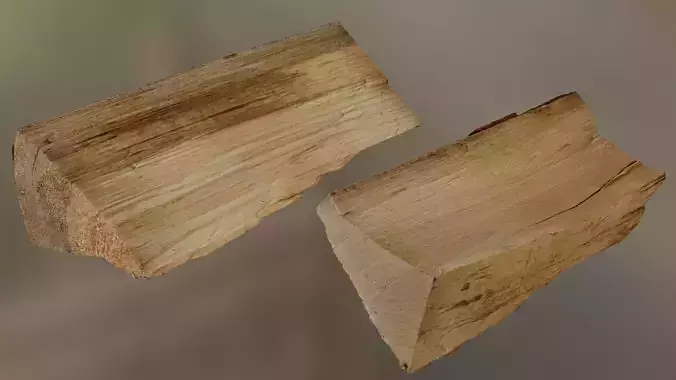 Wood Pack 002 Low-poly 3D model