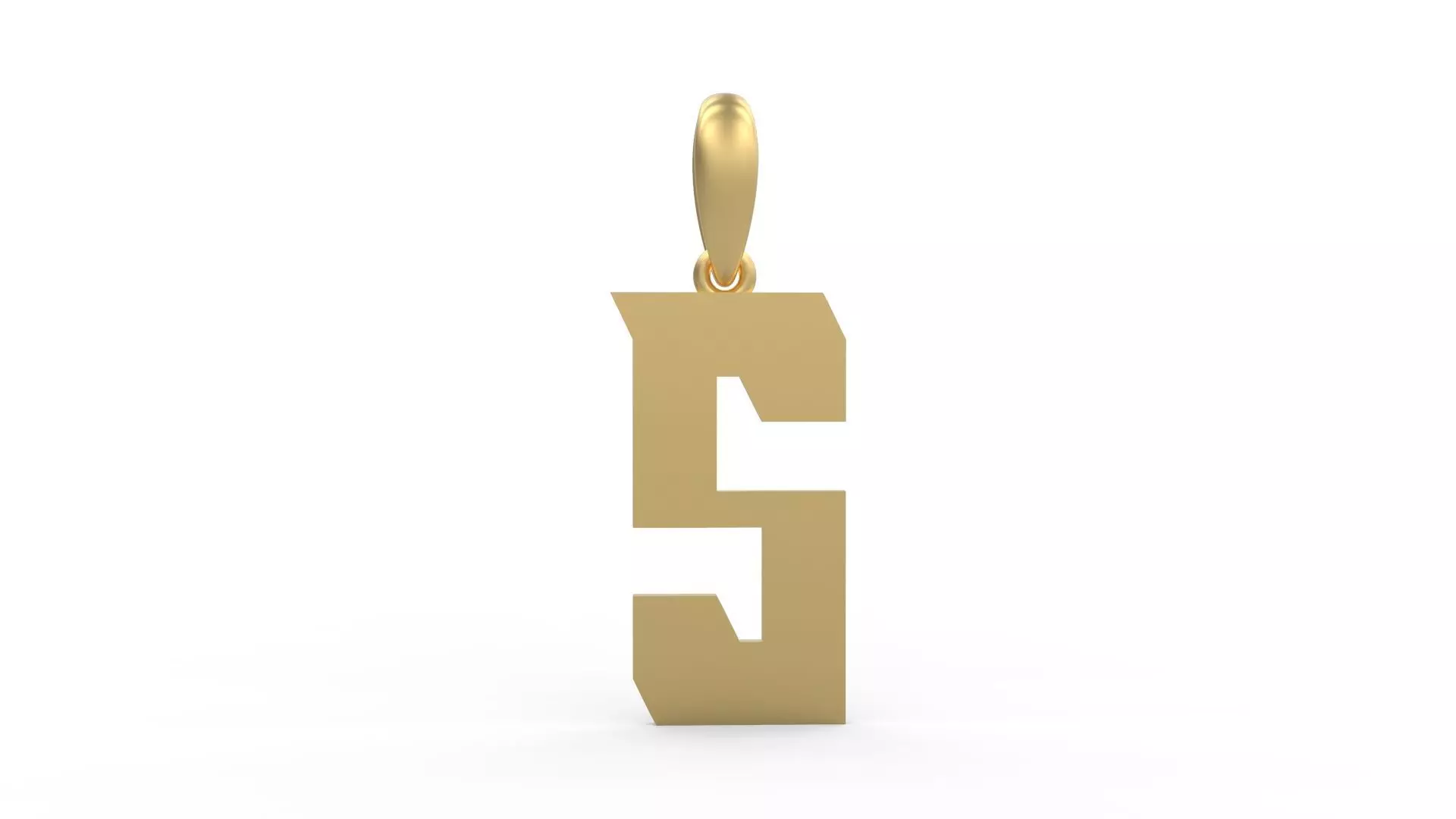 Initial Letters Pendant Muntela S 3D print model_0
