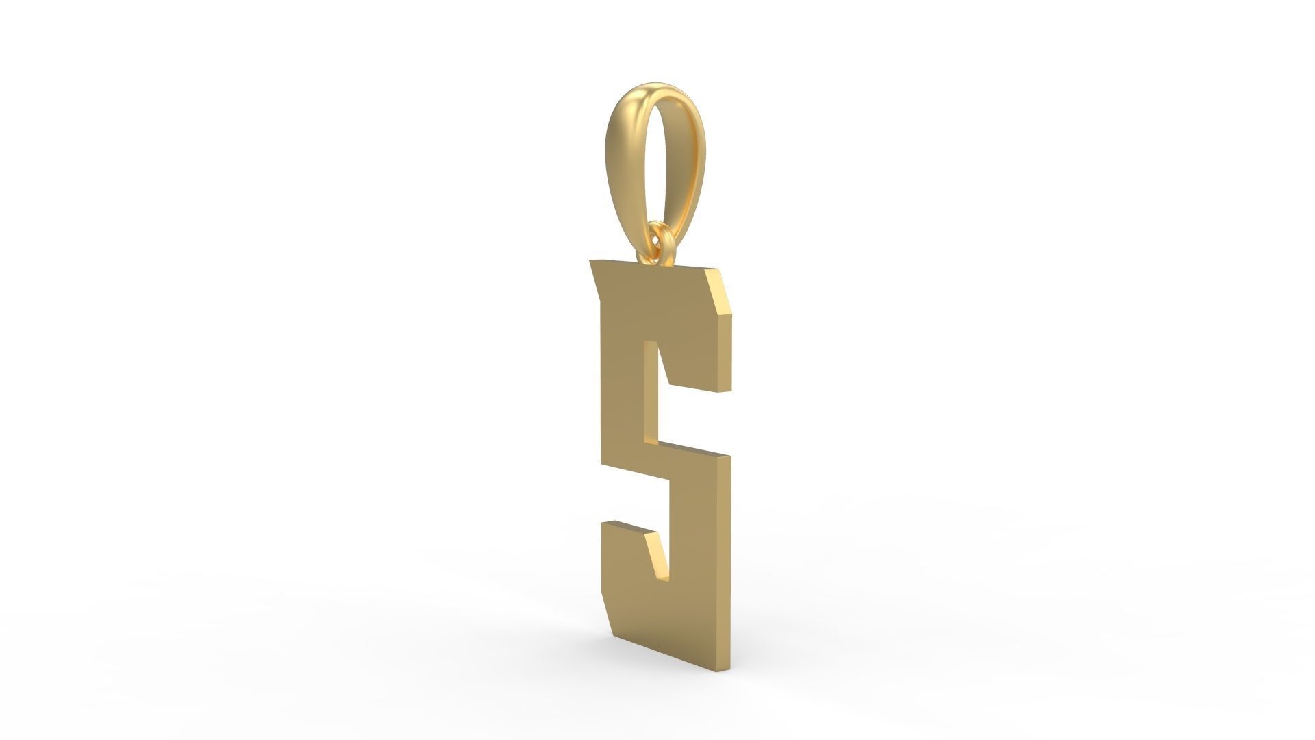 Initial Letters Pendant Muntela S 3D print model_1