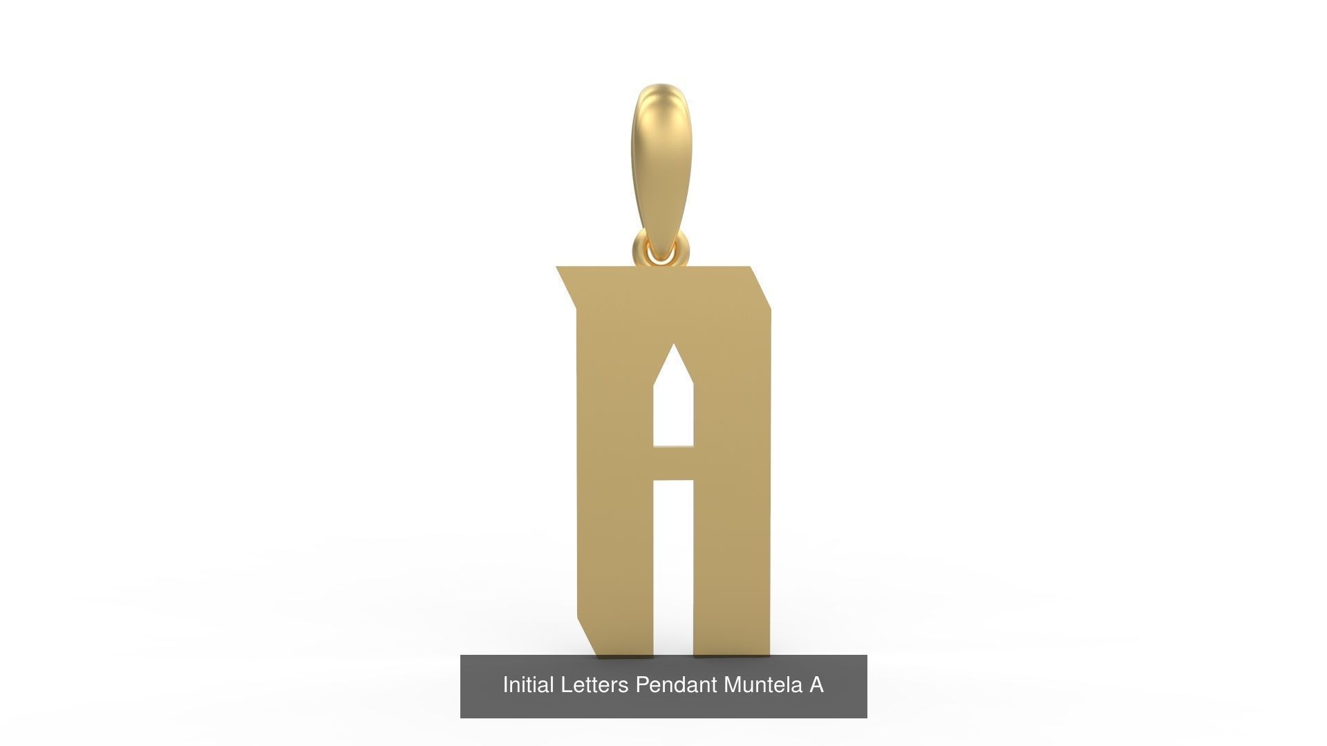 Initial Letters Pendant Alphabets Muntela 3D Model Collection_3