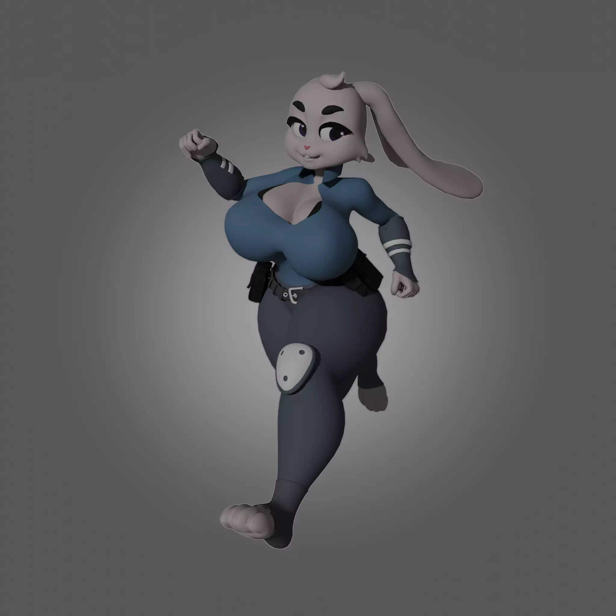 Judy Hopps Low-poly 3D model