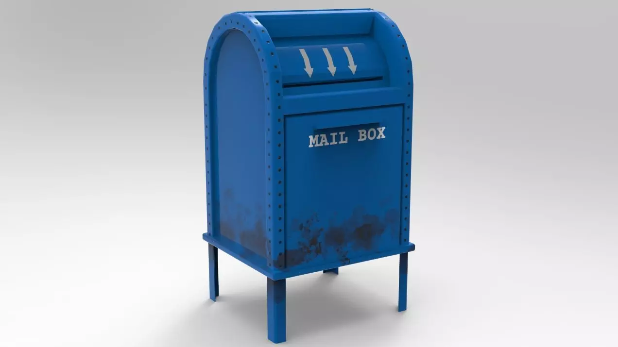 Game Ready MailBox PBR mail box Free low-poly 3D model