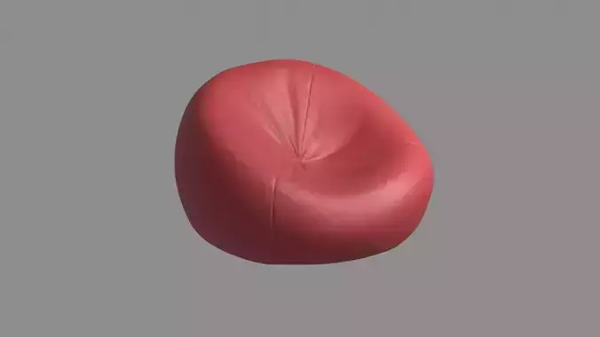 Bean bag chair red leather