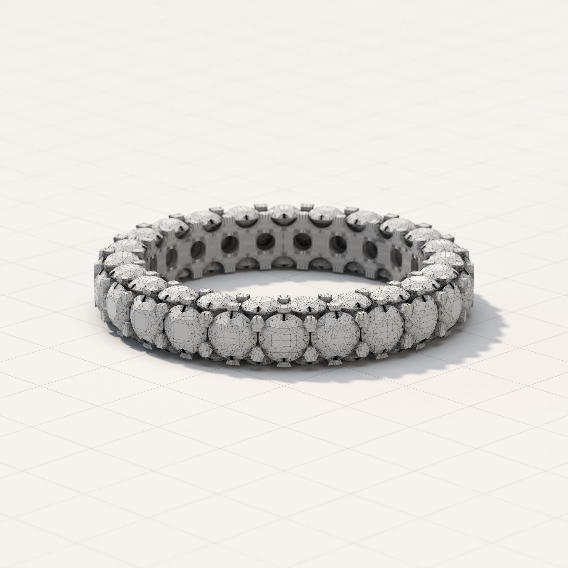 Demo collection Infinity Rings US7 3mm GEM 3D print model_14