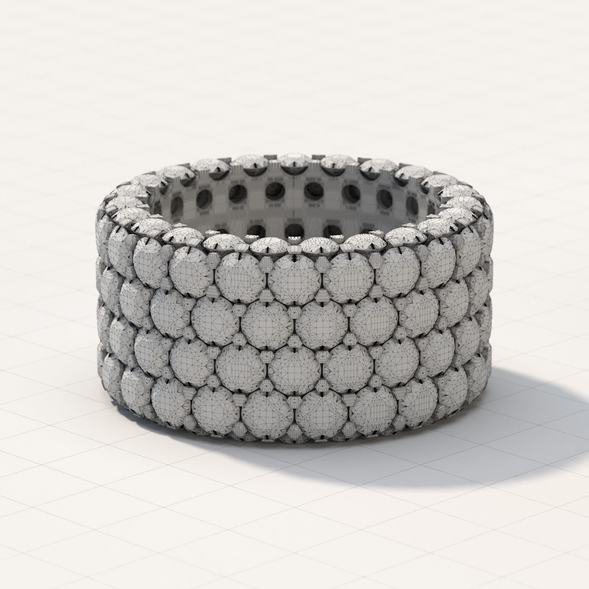 Demo collection Infinity Rings US7 3mm GEM 3D print model_11