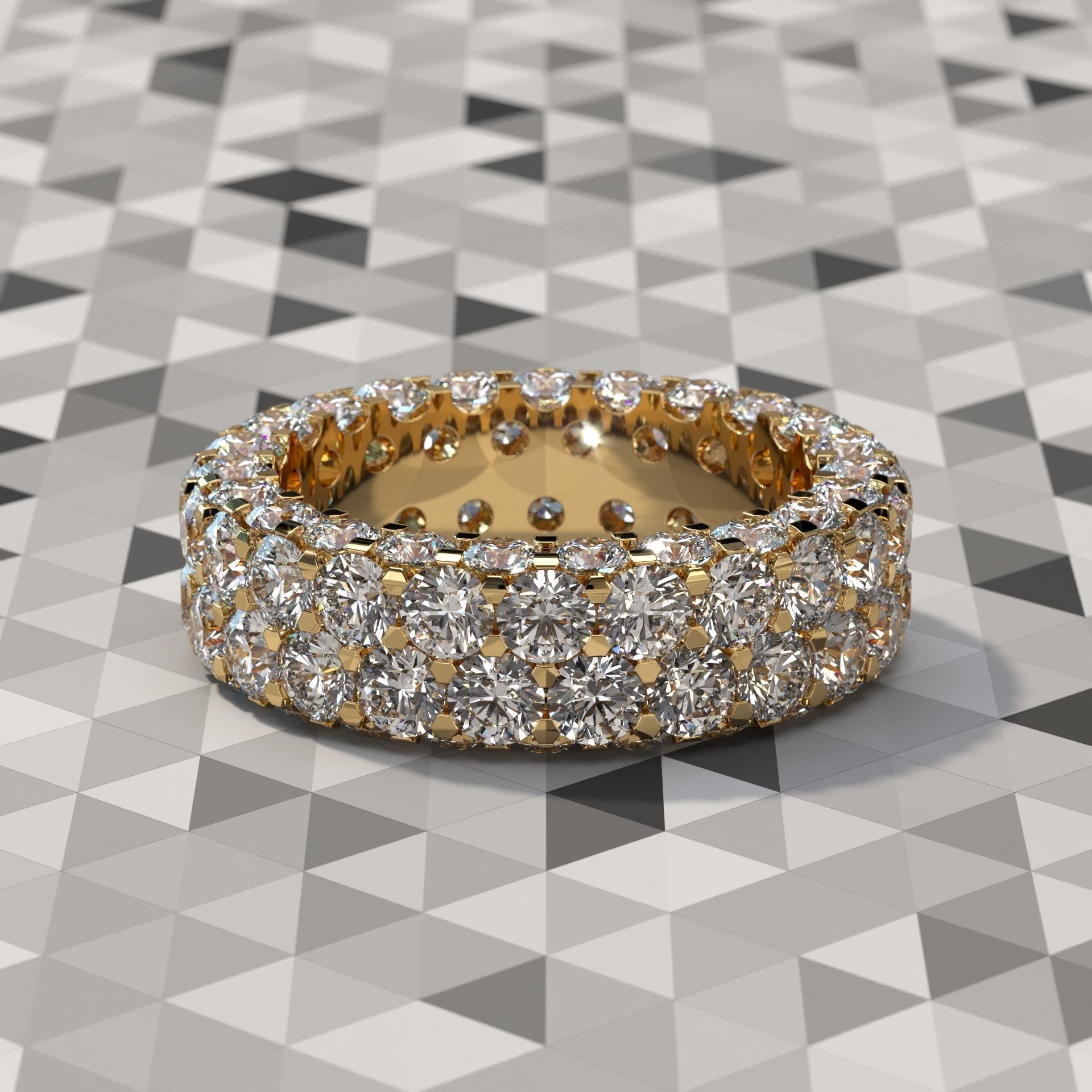 Demo collection Infinity Rings US7 3mm GEM 3D print model_16