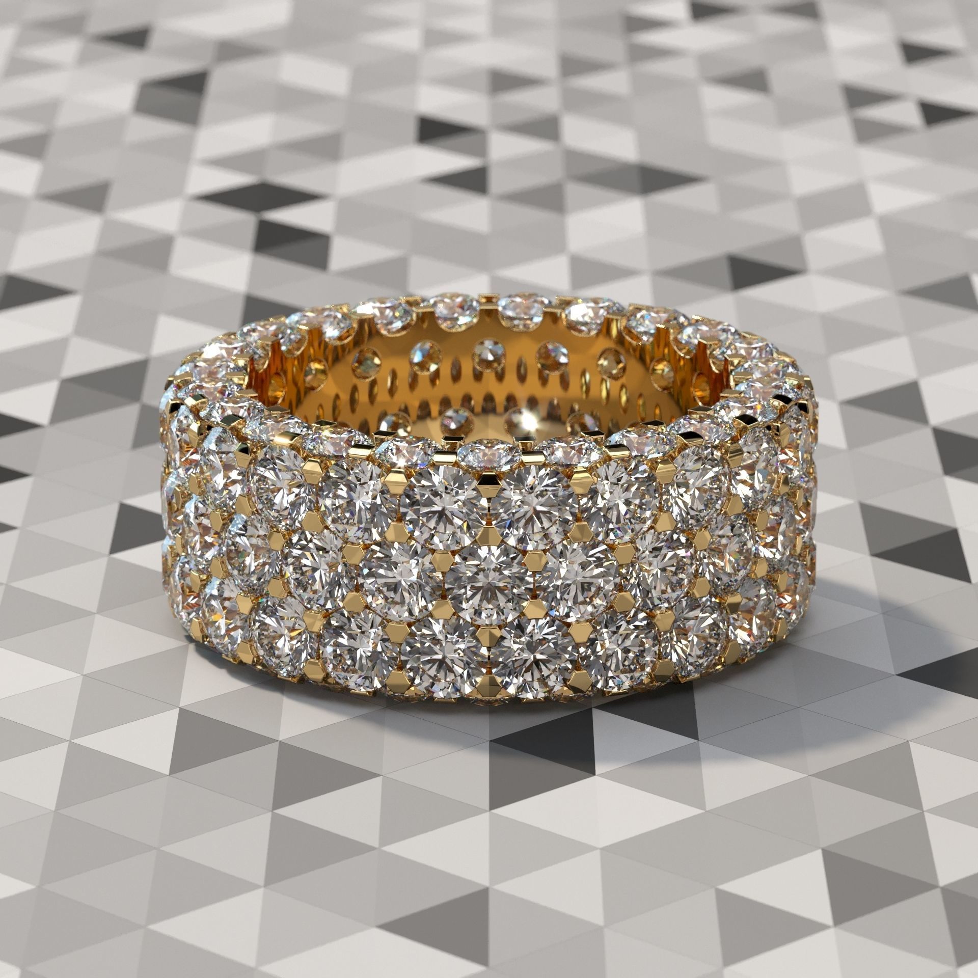 Demo collection Infinity Rings US7 3mm GEM 3D print model_17