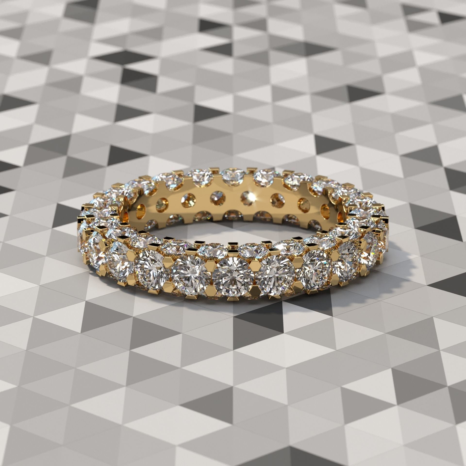 Demo collection Infinity Rings US7 3mm GEM 3D print model_15