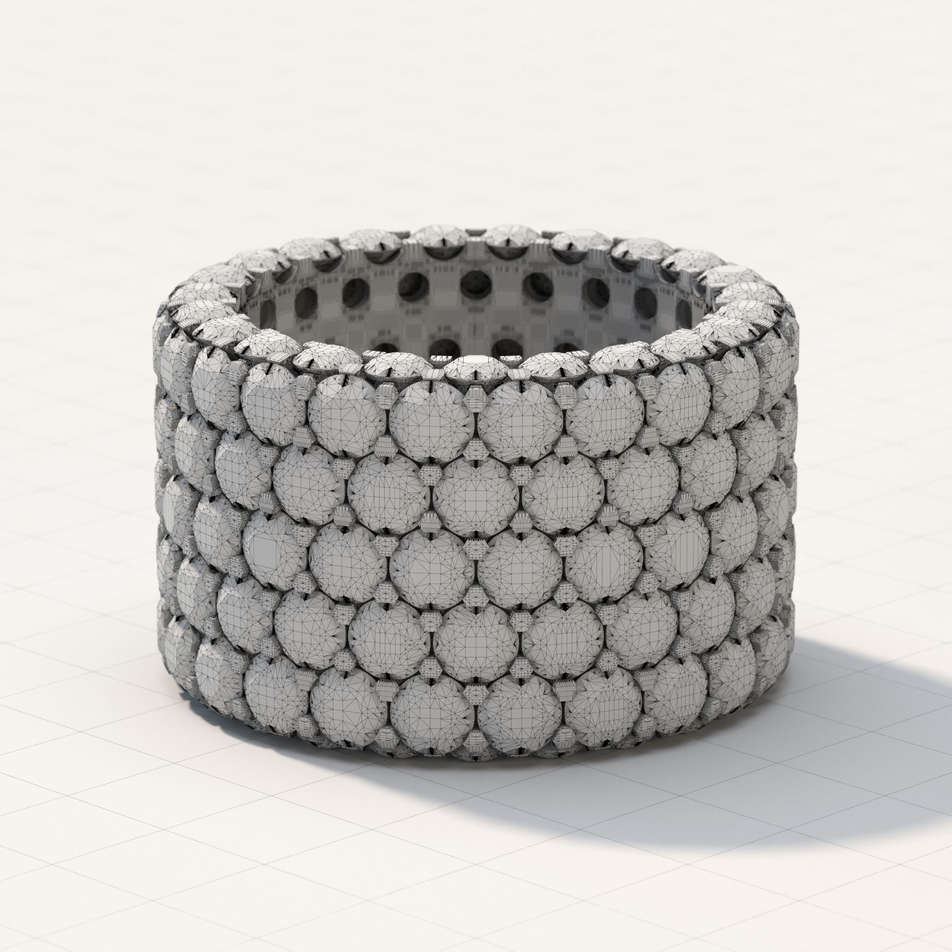 Demo collection Infinity Rings US7 3mm GEM 3D print model_10