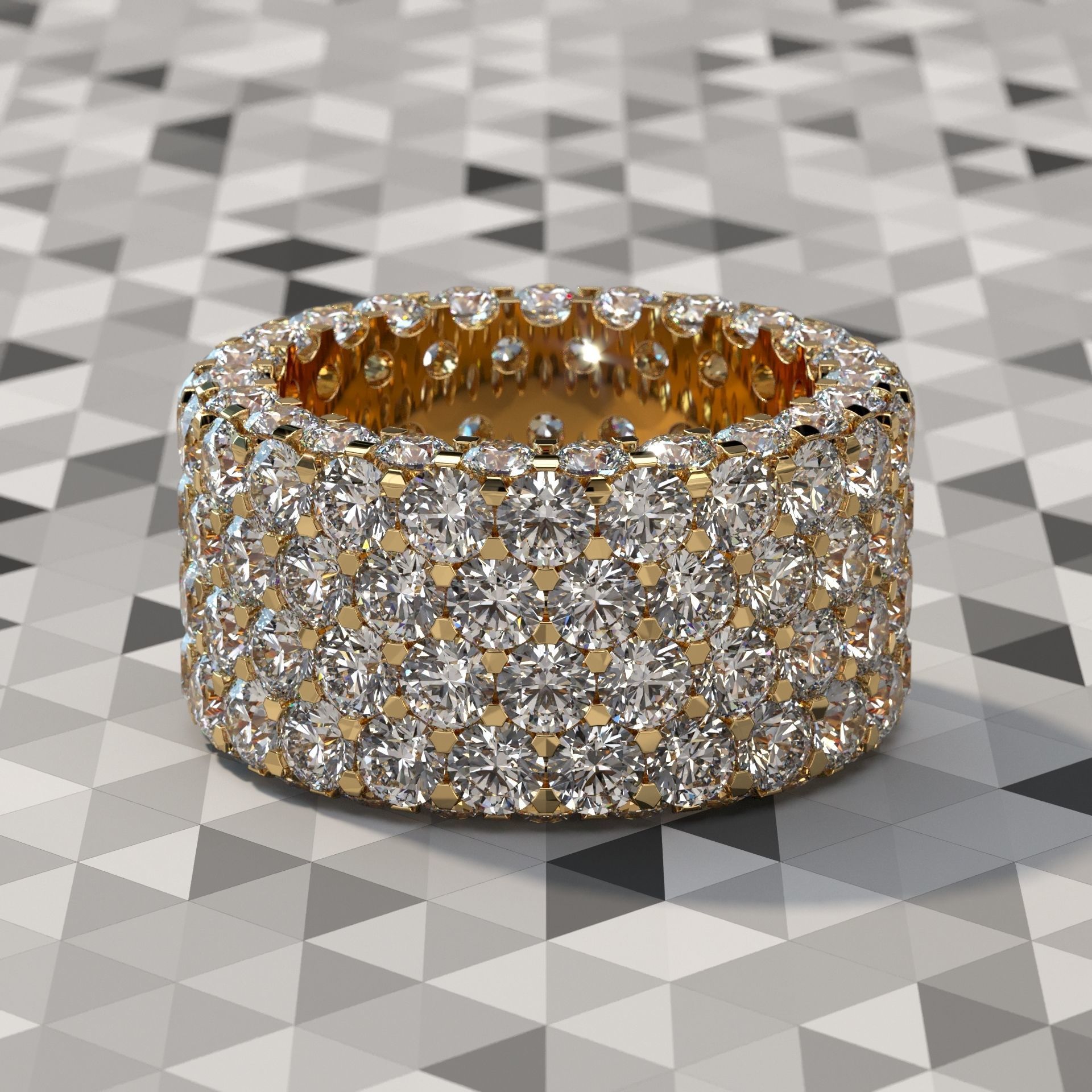 Demo collection Infinity Rings US7 3mm GEM 3D print model_18