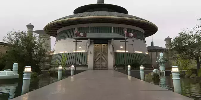 Star Wars - Magistrates Palace 3D model Star Wars - Magistrates Palace 3D model