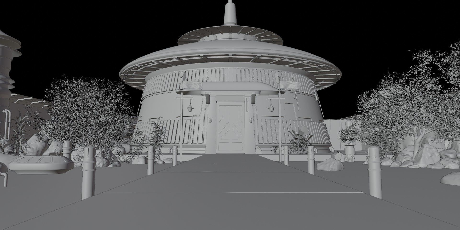 Star Wars - Magistrates Palace 3D model_5