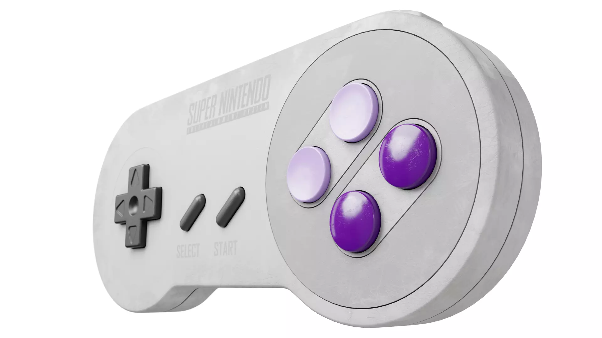 SNES Controller Realistic Free 3D model