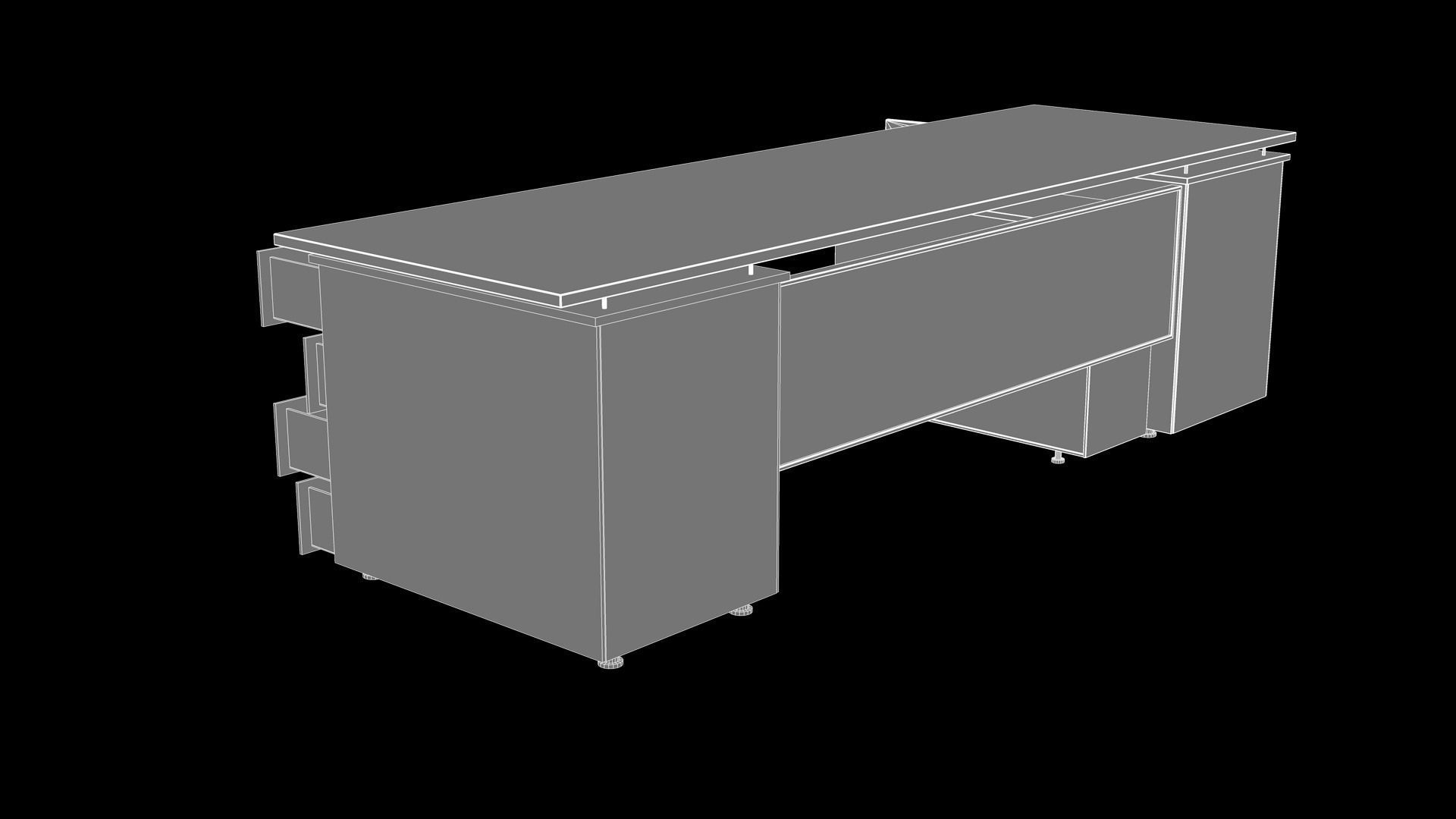 desk office 3D model_8