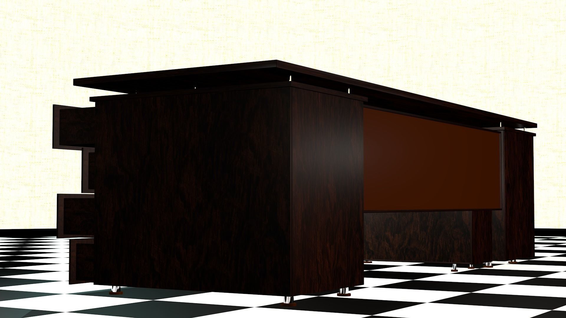 desk office 3D model_6