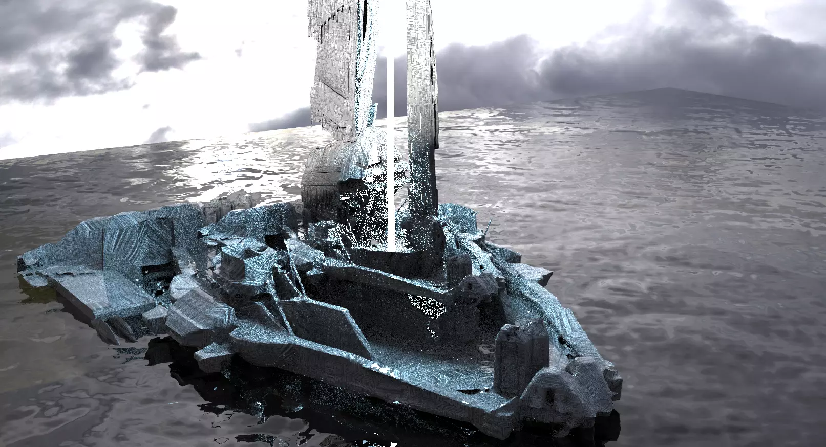 Halo Forerunner Inspired Gateway 3 3D model_0