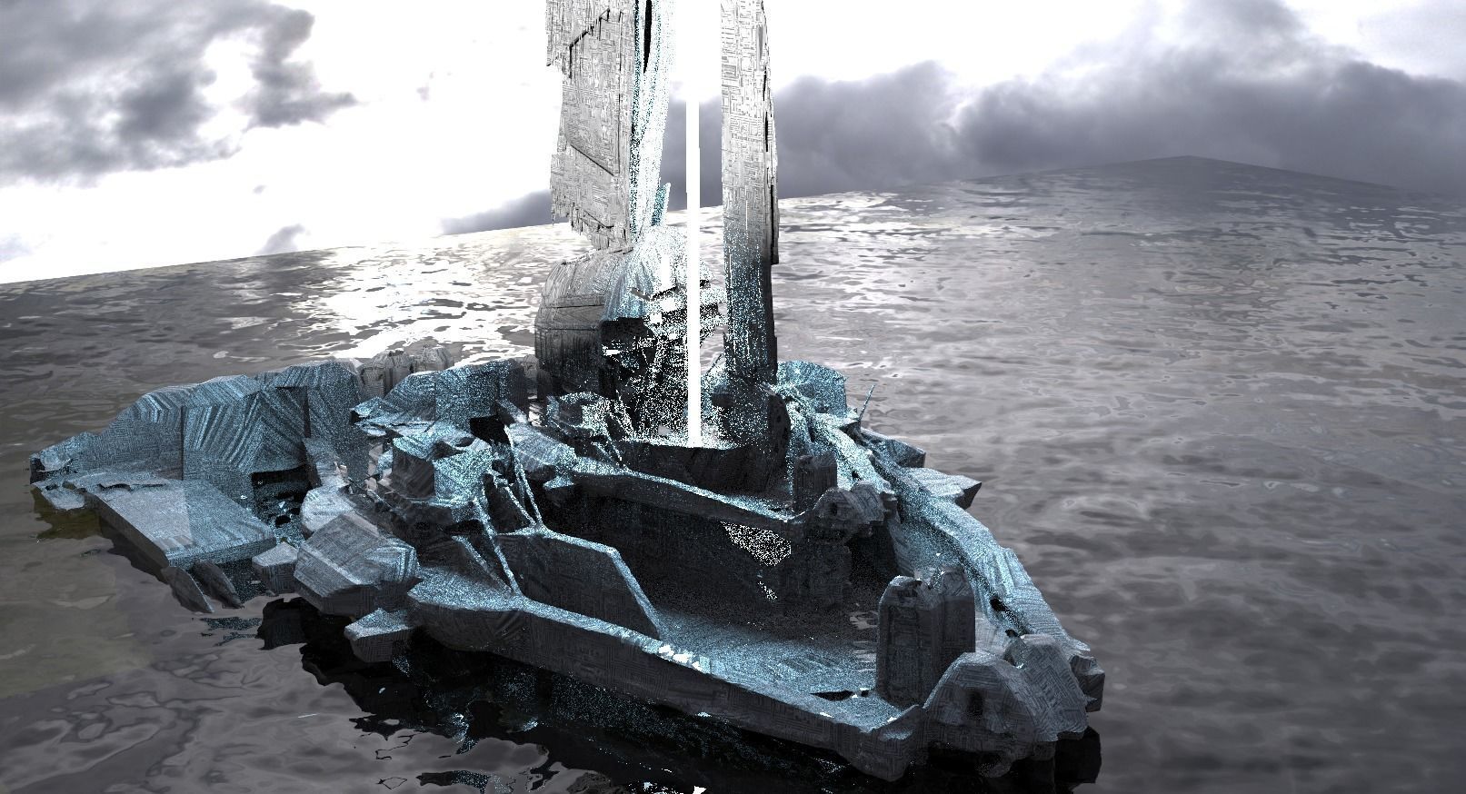 Halo Forerunner Inspired Gateway 3 3D model_1