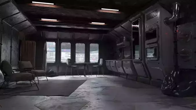 Cyberpunk Apartment v8 Scene - Low Poly 3D model