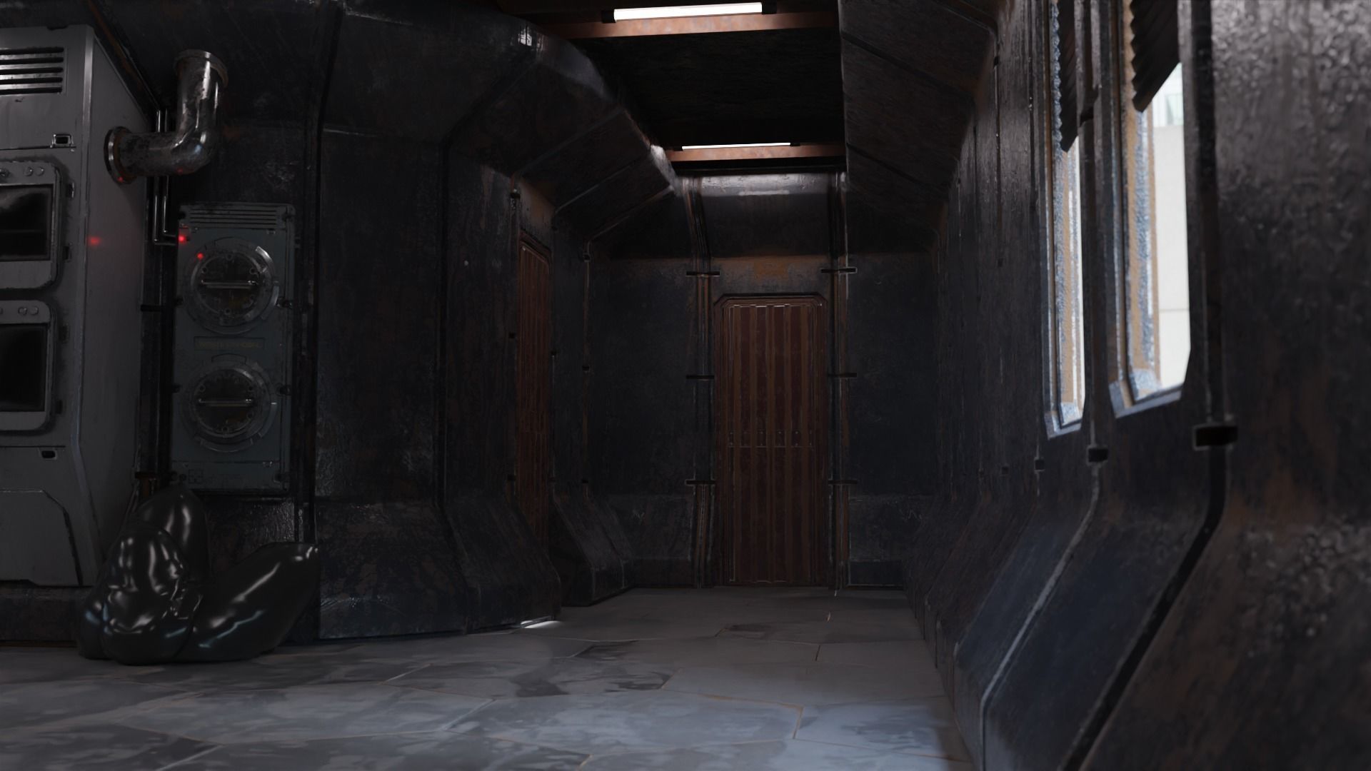 Cyberpunk Apartment v8 Scene - Low Poly 3D model_1