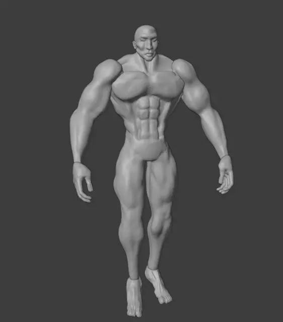 hombre musculoso Free 3D model_0