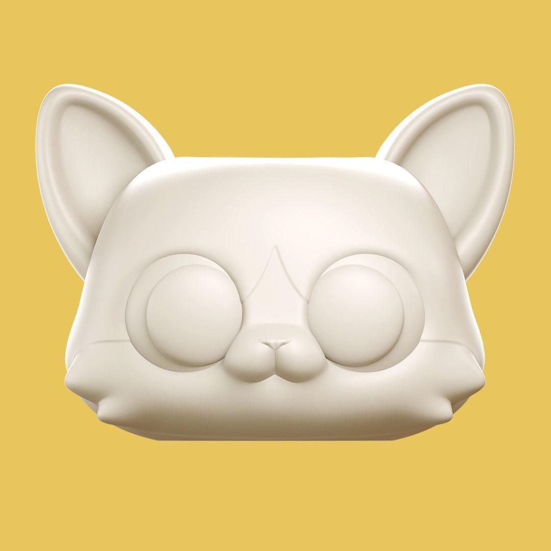 Kitty Head Plant Pot - Succulent- Planter 3D print model_2
