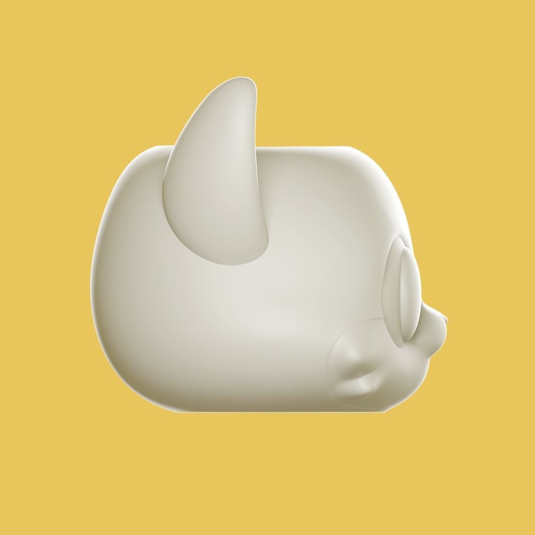 Kitty Head Plant Pot - Succulent- Planter 3D print model_3