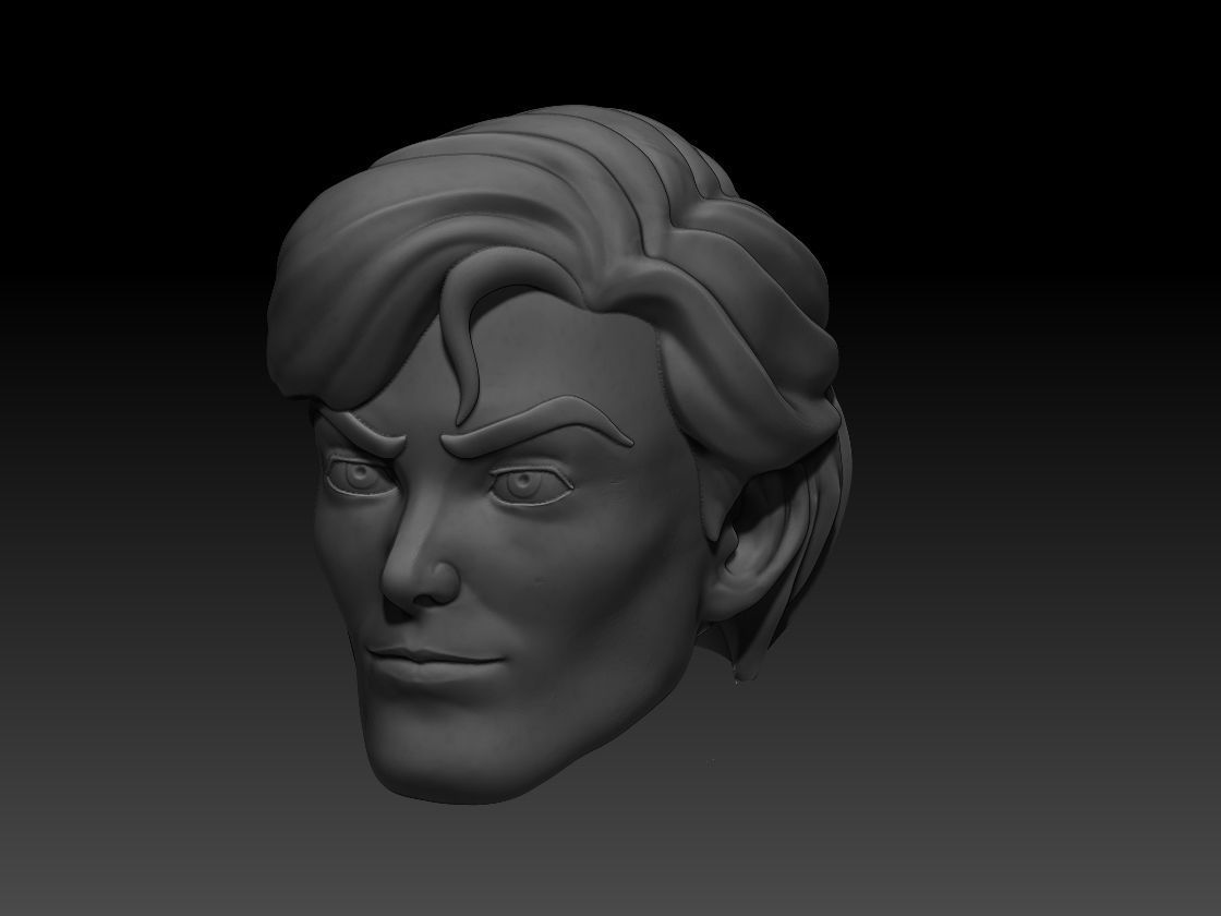 Spiderman Peter Parker Animated head sculpt for Marvel Legends  3D print model_1